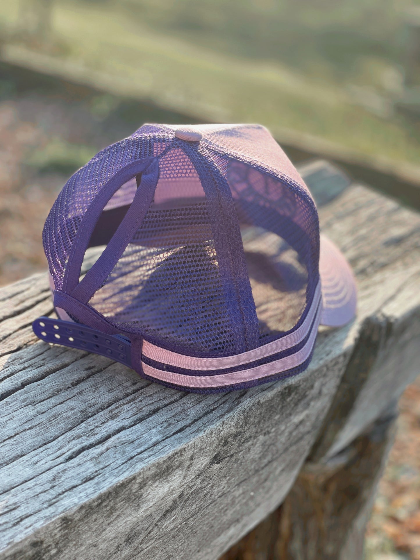 Tilly Purple Pony Tail Trucker Cap