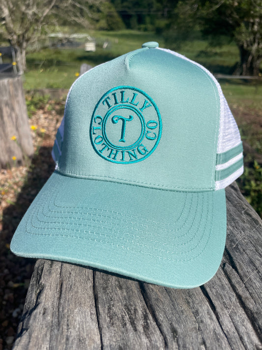 Tilly Mint Ponytail Trucker Cap