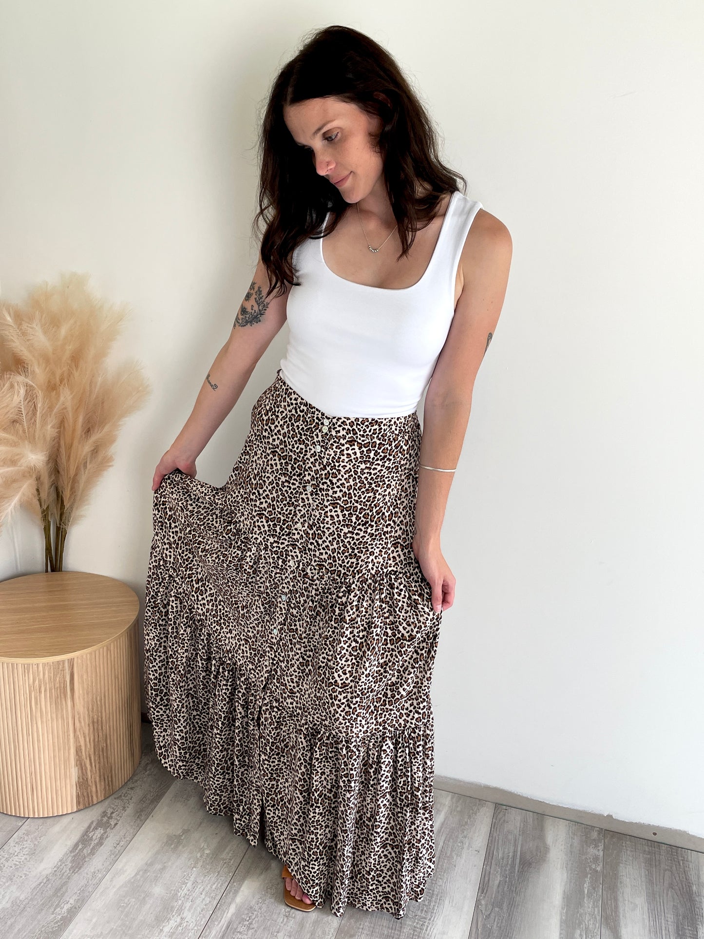 Leopard Maxi Skirt