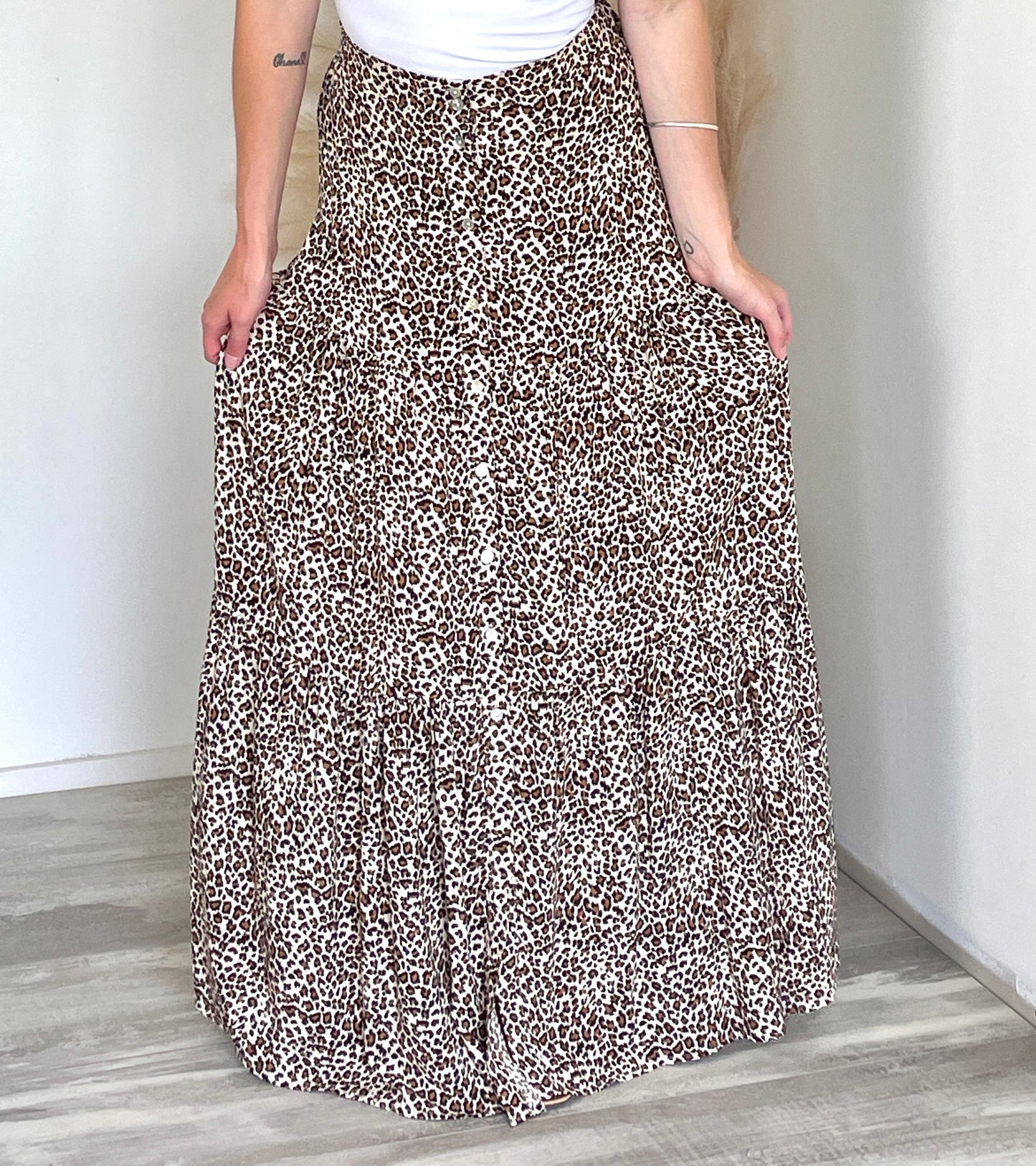 Leopard Maxi Skirt