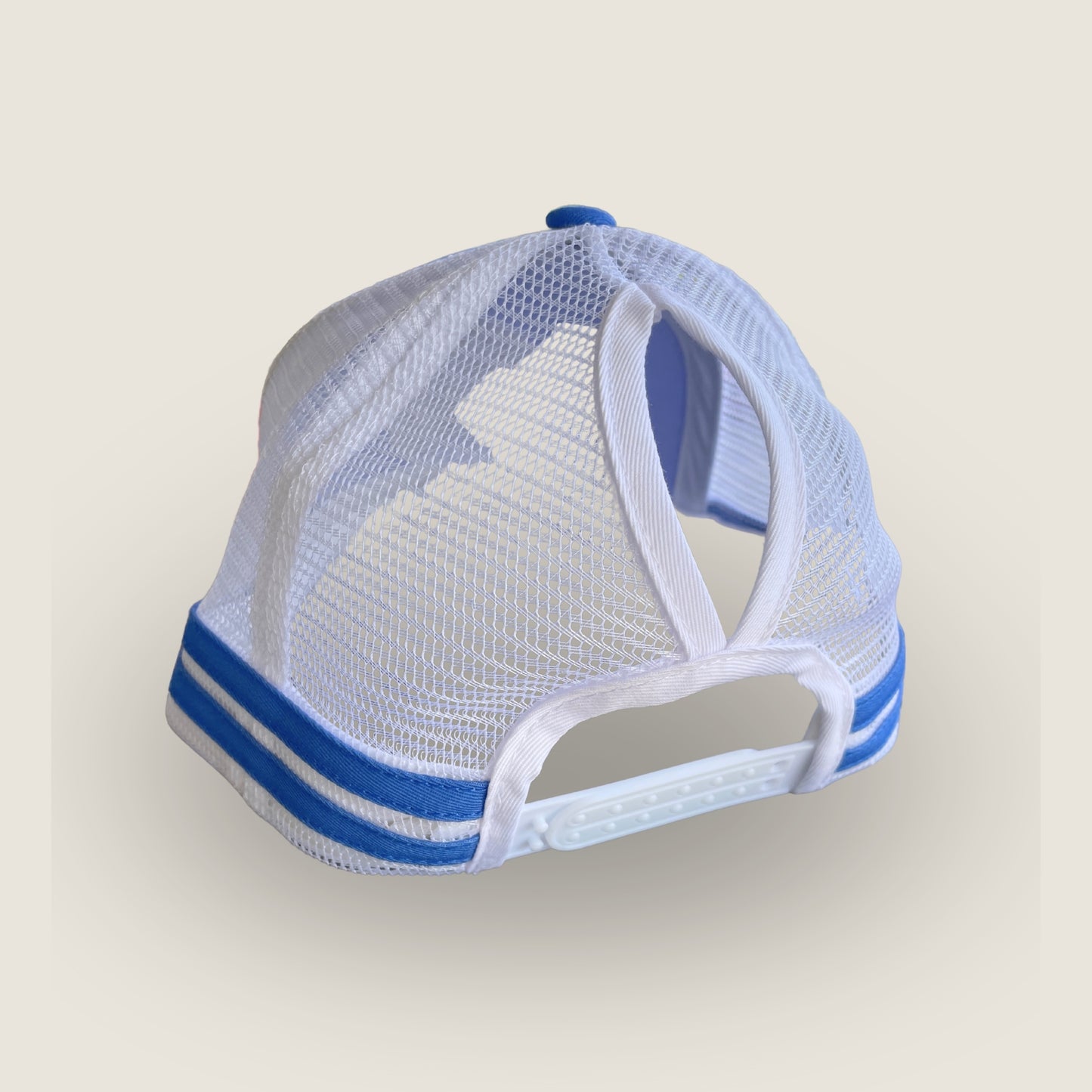 Tilly Retro Blue Pony Tail Trucker Cap