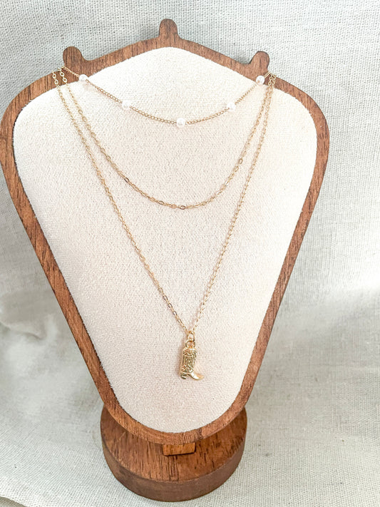Cowgirl Boot Necklace
